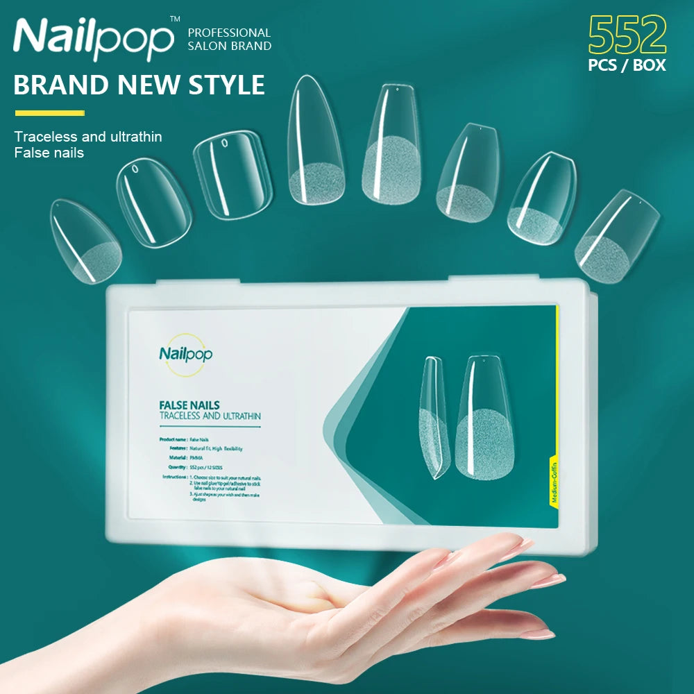 Nailpop 552pcs Press-On Nail Tips