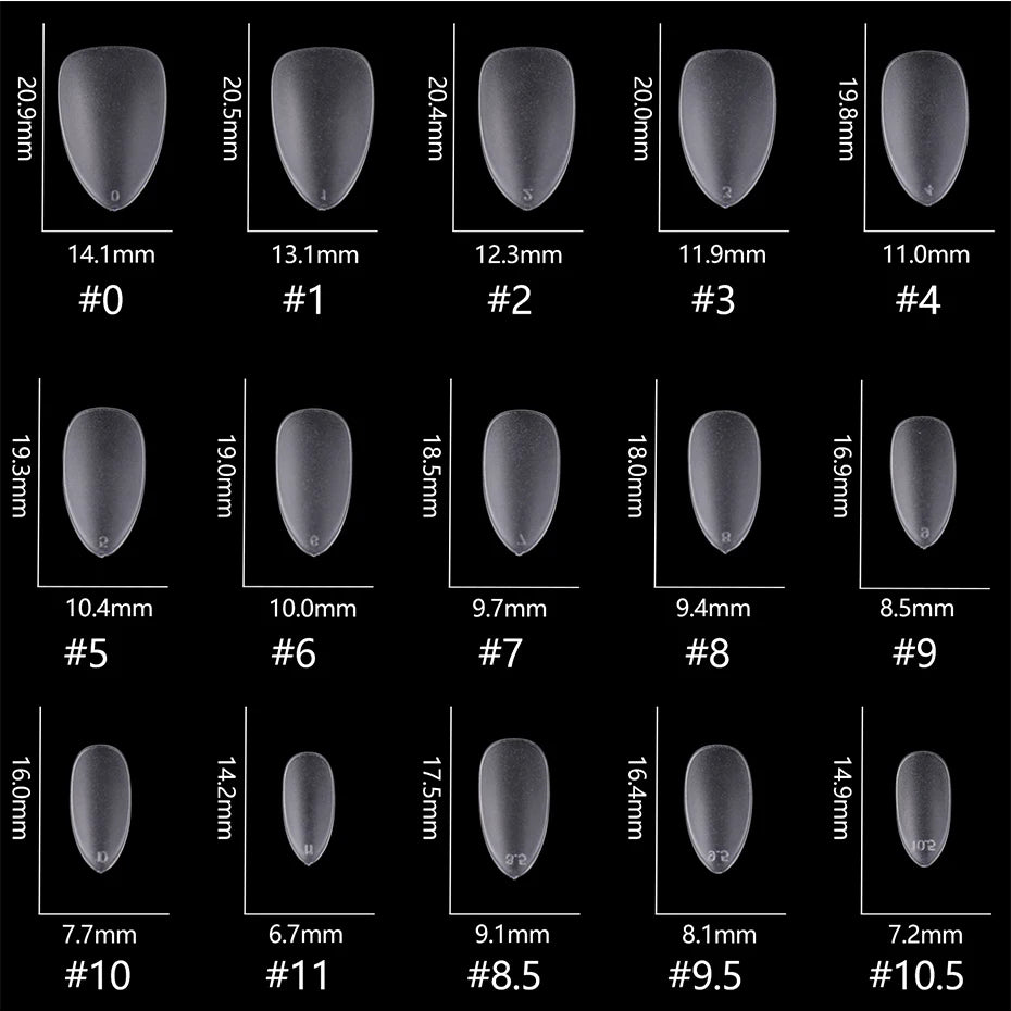 300pcs Matte Coffin Nail Tips