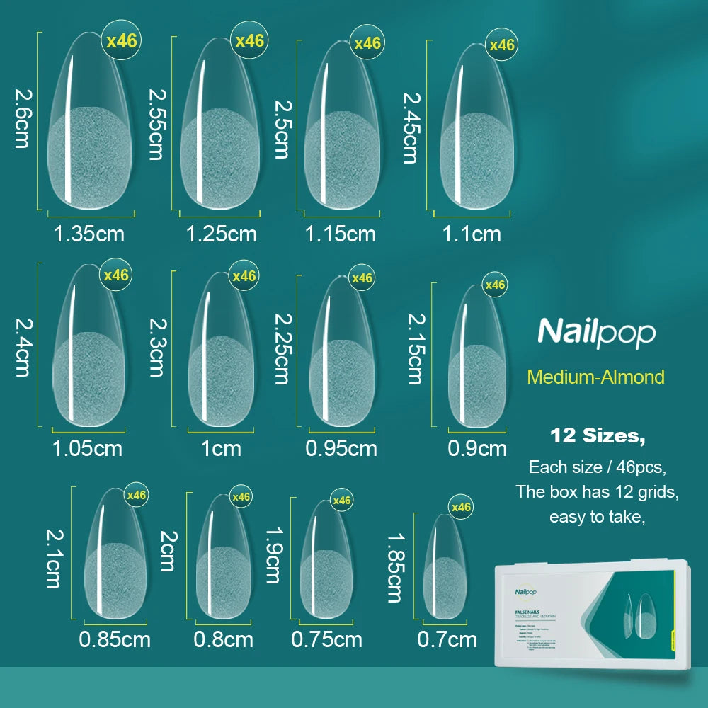 Nailpop 552pcs Press-On Nail Tips