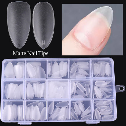 300pcs Matte Coffin Nail Tips